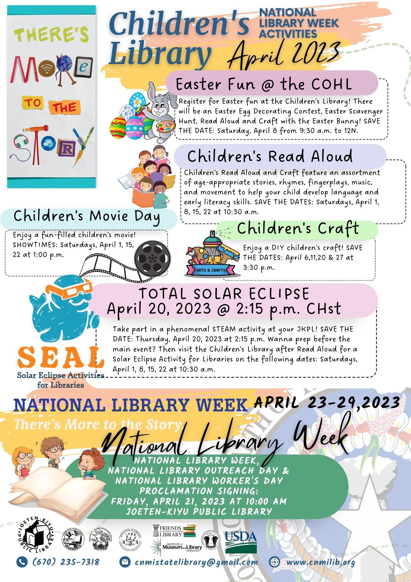 National Library Week April 2023 Children’s Library Activities Joeten